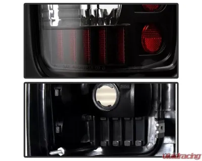 Xtune C-Shape LED Tail Lights With Black Lens Dodge Ram 1500 | 2500 | 3500 1994-2002 - ALT-ON-DRAM94-G2-LED-BK