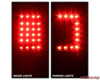 Xtune C-Shape LED Tail Lights With Black Lens Dodge Ram 1500 | 2500 | 3500 1994-2002 - ALT-ON-DRAM94-G2-LED-BK