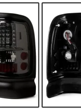 Xtune C-Shape LED Tail Lights With Smoke Lens Dodge Ram 1500 | 2500 | 3500 1994-2002                                     - ALT-ON-DRAM94-G2-LED-SM - Image 2