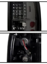 Xtune C-Shape LED Tail Lights With Smoke Lens Dodge Ram 1500 | 2500 | 3500 1994-2002                                     - ALT-ON-DRAM94-G2-LED-SM - Image 3