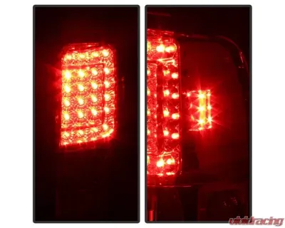 Xtune C-Shape LED Tail Lights With Smoke Lens Dodge Ram 1500 | 2500 | 3500 1994-2002 - ALT-ON-DRAM94-G2-LED-SM