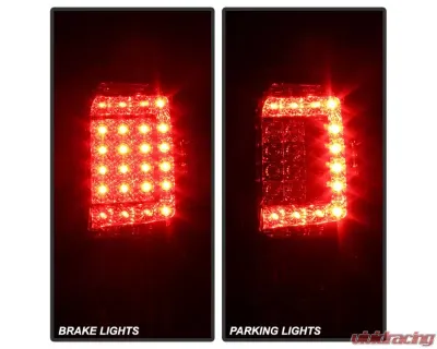 Xtune C-Shape LED Tail Lights With Smoke Lens Dodge Ram 1500 | 2500 | 3500 1994-2002 - ALT-ON-DRAM94-G2-LED-SM