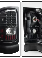 Xtune LED Tail Lights With Black Lens Dodge Ram 1500 | 2500 | 3500 1994-2002                                     - ALT-ON-DRAM94-LED-BK - Image 2