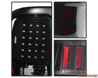 Xtune LED Tail Lights With Black Smoke Lens Dodge Ram 1500 | 2500 | 3500 1994-2002 - ALT-ON-DRAM94-LED-BSM