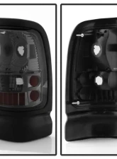 Xtune Euro Style Tail Lights With Smoke Lens Dodge Ram 1500 | 2500 | 3500 1994-2001                                     - ALT-ON-DRAM94-SM - Image 2
