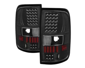 Xtune LED Tail Lights With Black Lens Ford F150 Styleside 2004-2008