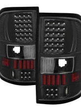 Xtune LED Tail Lights With Black Lens Ford F150 Styleside 2004-2008                                     - ALT-ON-FF15004-LED-BK - Image 10
