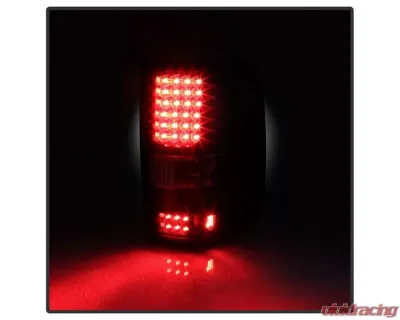 Xtune LED Tail Lights With Black Lens Ford F150 Styleside 2004-2008 - ALT-ON-FF15004-LED-BK