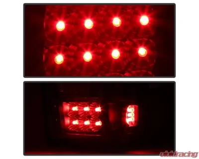 Xtune LED Tail Lights With Black Lens Ford F150 Styleside 2004-2008 - ALT-ON-FF15004-LED-BK
