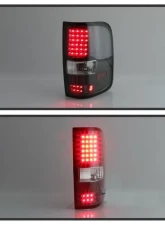 Xtune LED Tail Lights With Black Lens Ford F150 Styleside 2004-2008                                     - ALT-ON-FF15004-LED-BK - Image 9