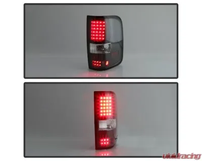 Xtune LED Tail Lights With Black Lens Ford F150 Styleside 2004-2008 - ALT-ON-FF15004-LED-BK