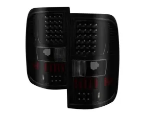 Xtune LED Tail Lights With Black Smoke Lens Ford F150 2004-2008