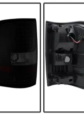Xtune LED Tail Lights With Black Smoke Lens Ford F150 2004-2008                                     - ALT-ON-FF15004-LED-BSM - Image 2