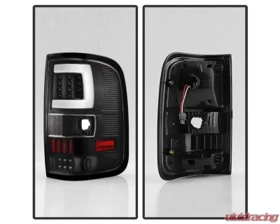 Xtune Version 3 Light Bar LED Tail Lights With Black Lens Ford F150 2004-2008 - ALT-ON-FF15004G3LB-LBLED-BK