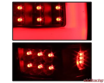 Xtune Version 3 Light Bar LED Tail Lights With Black Lens Ford F150 2004-2008 - ALT-ON-FF15004G3LB-LBLED-BK
