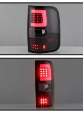 Xtune Version 3 Light Bar LED Tail Lights With Black Lens Ford F150 2004-2008                                     - ALT-ON-FF15004G3LB-LBLED-BK - Image 9