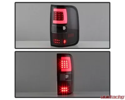 Xtune Version 3 Light Bar LED Tail Lights With Black Lens Ford F150 2004-2008 - ALT-ON-FF15004G3LB-LBLED-BK