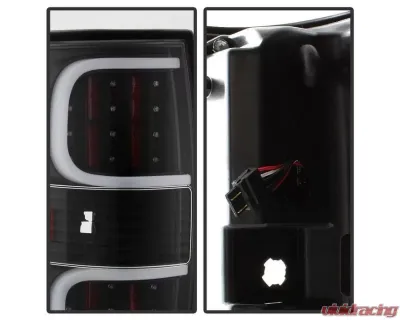 Xtune LED Tail Lights With Black Lens Ford F150 2009-2014 - ALT-ON-FF15009-LBLED-BK
