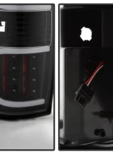 Xtune LED Tail Lights With Black Lens Ford F150 2009-2014                                     - ALT-ON-FF15009-LBLED-BK - Image 4