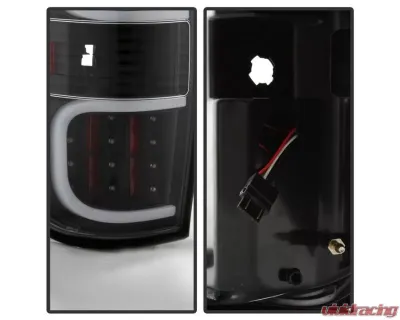 Xtune LED Tail Lights With Black Lens Ford F150 2009-2014 - ALT-ON-FF15009-LBLED-BK