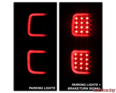 Xtune LED Tail Lights With Black Lens Ford F150 2009-2014 - ALT-ON-FF15009-LBLED-BK