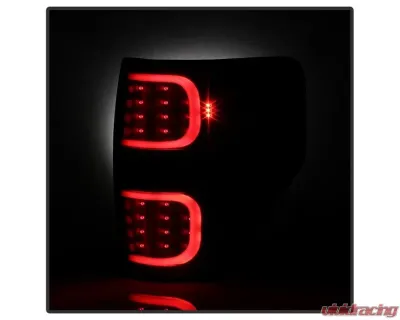 Xtune LED Tail Lights With Black Smoke Lens Ford F150 2009-2014 - ALT-ON-FF15009-LBLED-BSM