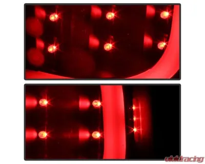 Xtune LED Tail Lights With Black Smoke Lens Ford F150 2009-2014 - ALT-ON-FF15009-LBLED-BSM