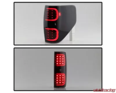 Xtune LED Tail Lights With Black Smoke Lens Ford F150 2009-2014 - ALT-ON-FF15009-LBLED-BSM