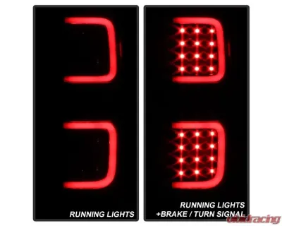Xtune LED Tail Lights With Black Smoke Lens Ford F150 2009-2014 - ALT-ON-FF15009-LBLED-BSM