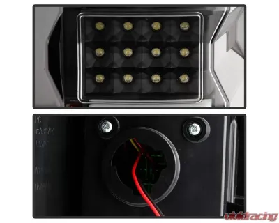 Xtune LED Tail Lights With Black Lens Ford F150 2015-2017 - ALT-ON-FF15015-LBLED-BK