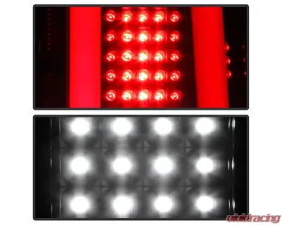 Xtune LED Tail Lights With Black Lens Ford F150 2015-2017 - ALT-ON-FF15015-LBLED-BK