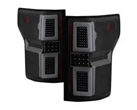 Xtune LED Tail Lights With Black Smoke Lens Ford F150 2015-2017