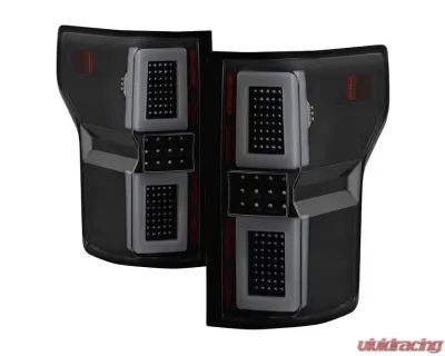 Xtune LED Tail Lights With Black Smoke Lens Ford F150 2015-2017 - ALT-ON-FF15015-LBLED-BSM