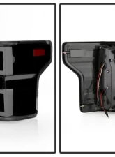Xtune LED Tail Lights With Black Smoke Lens Ford F150 2015-2017                                     - ALT-ON-FF15015-LBLED-BSM - Image 2
