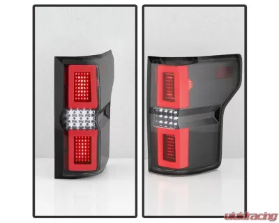 Xtune LED Tail Lights With Black Smoke Lens Ford F150 2015-2017 - ALT-ON-FF15015-LBLED-BSM