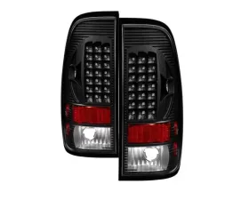 Xtune LED Tail Lights With Black Lens Ford F150 | F250 | 350 | 450 | 550 1997-2007