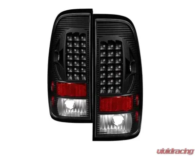Xtune LED Tail Lights With Black Lens Ford F150 | F250 | 350 | 450 | 550 1997-2007 - ALT-ON-FF15097-LED-BK