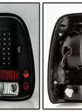 Xtune LED Tail Lights With Black Lens Ford F150 | F250 | 350 | 450 | 550 1997-2007                                     - ALT-ON-FF15097-LED-BK - Image 2