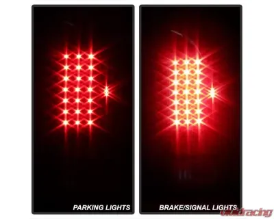 Xtune LED Tail Lights With Black Lens Ford F150 | F250 | 350 | 450 | 550 1997-2007 - ALT-ON-FF15097-LED-BK