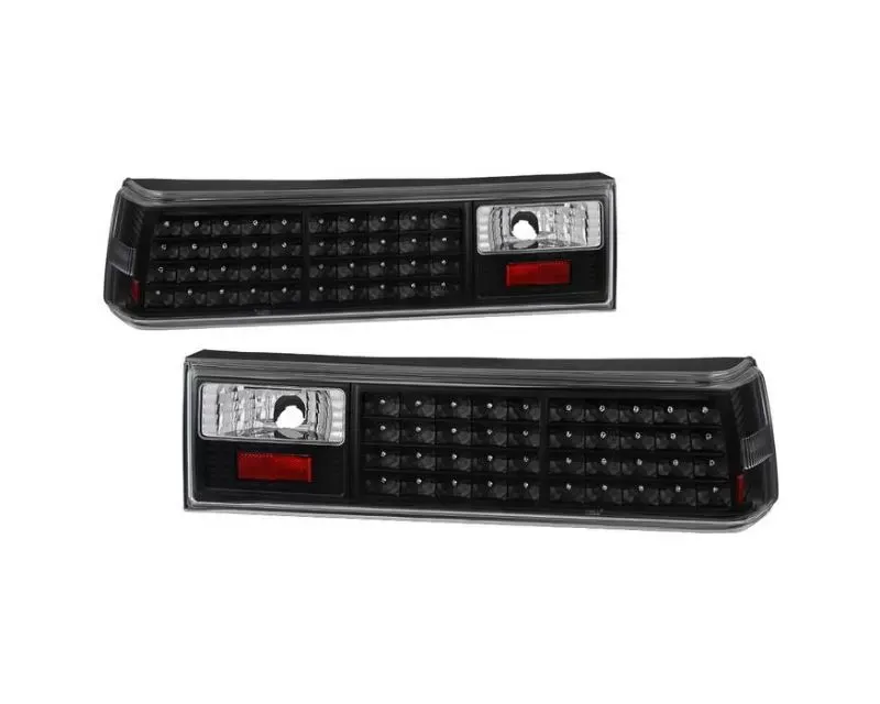 Xtune LED Tail Lights With Black Lens Ford Mustang 1987-1993 - ALT-ON-FM87-LED-BK
