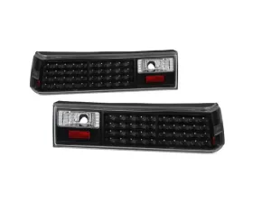 Xtune LED Tail Lights With Black Lens Ford Mustang 1987-1993