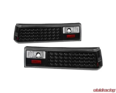 Xtune LED Tail Lights With Black Lens Ford Mustang 1987-1993 - ALT-ON-FM87-LED-BK