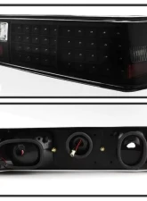 Xtune LED Tail Lights With Black Lens Ford Mustang 1987-1993                                     - ALT-ON-FM87-LED-BK - Image 2