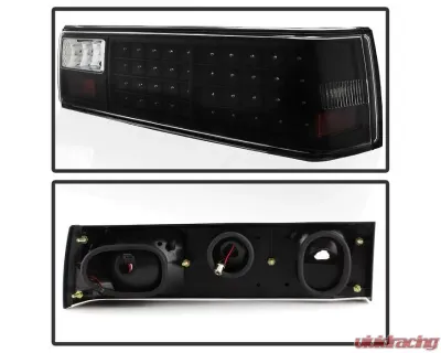 Xtune LED Tail Lights With Black Lens Ford Mustang 1987-1993 - ALT-ON-FM87-LED-BK
