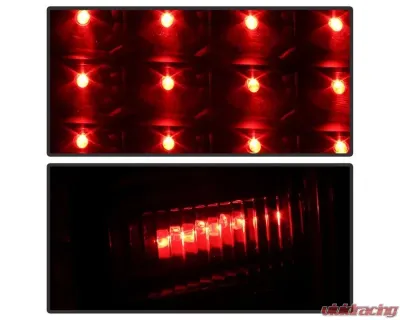 Xtune LED Tail Lights With Black Lens Ford Mustang 1987-1993 - ALT-ON-FM87-LED-BK