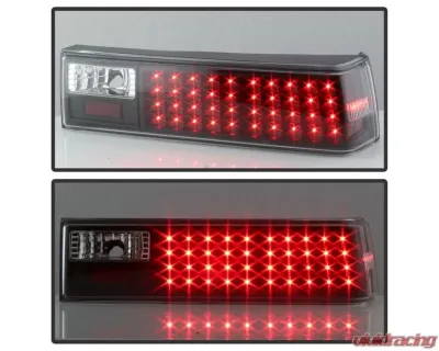 Xtune LED Tail Lights With Black Lens Ford Mustang 1987-1993 - ALT-ON-FM87-LED-BK