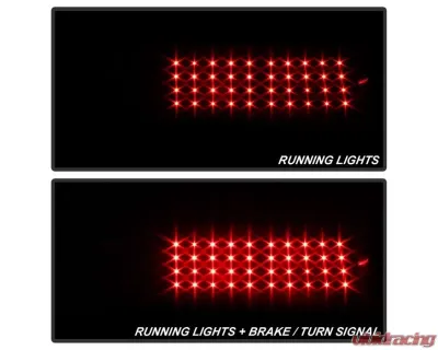 Xtune LED Tail Lights With Black Lens Ford Mustang 1987-1993 - ALT-ON-FM87-LED-BK