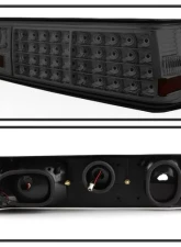 Xtune LED Tail Lights With Smoke Lens Ford Mustang 1987-1993                                     - ALT-ON-FM87-LED-SM - Image 2