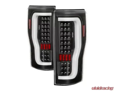 Xtune LED Tail Lights With Black Lens Ford F250 Superduty 2017-2019 - ALT-ON-FS17-LBLED-BK
