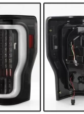 Xtune LED Tail Lights With Black Lens Ford F250 Superduty 2017-2019                                     - ALT-ON-FS17-LBLED-BK - Image 2